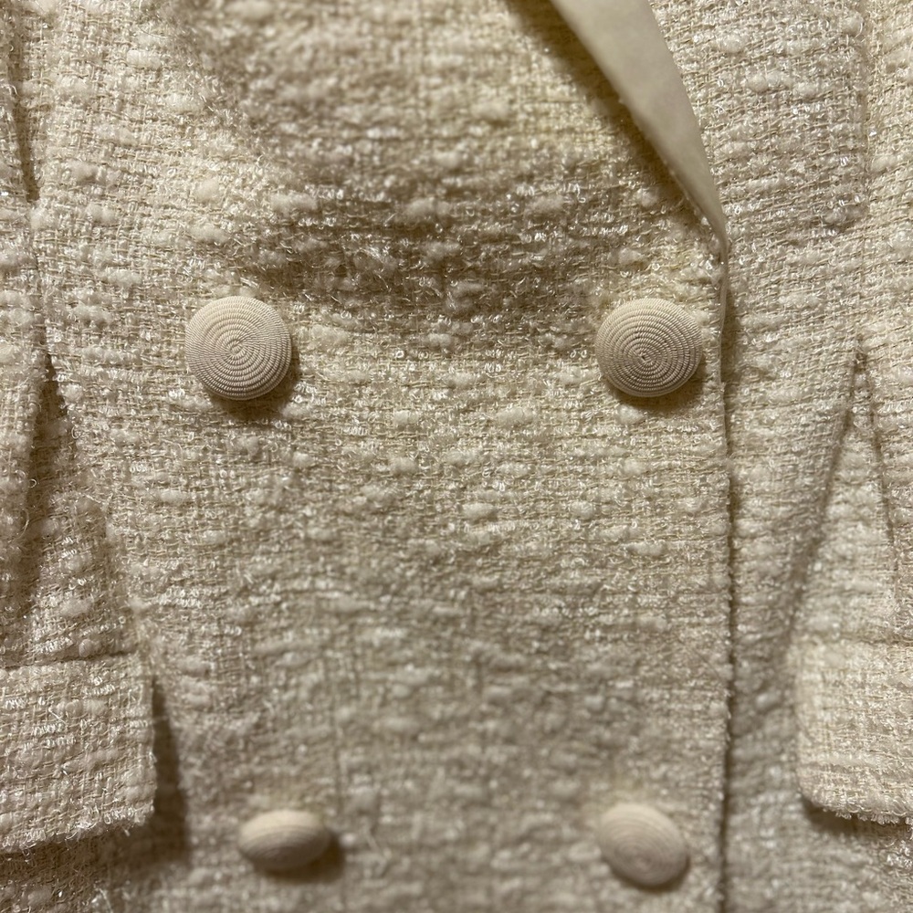 Self Portrait white boucle blazer dress - Picture 3 of 6